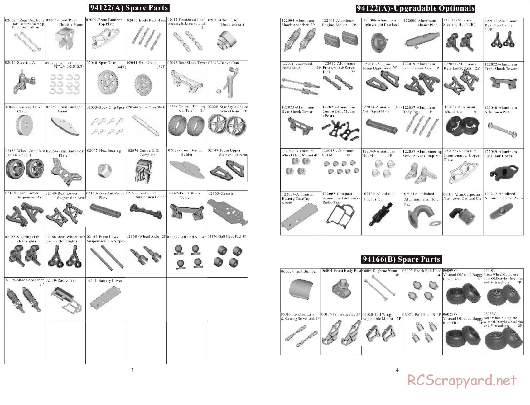 HSP Racing - Backwash - 94166 - Parts List - Page 3