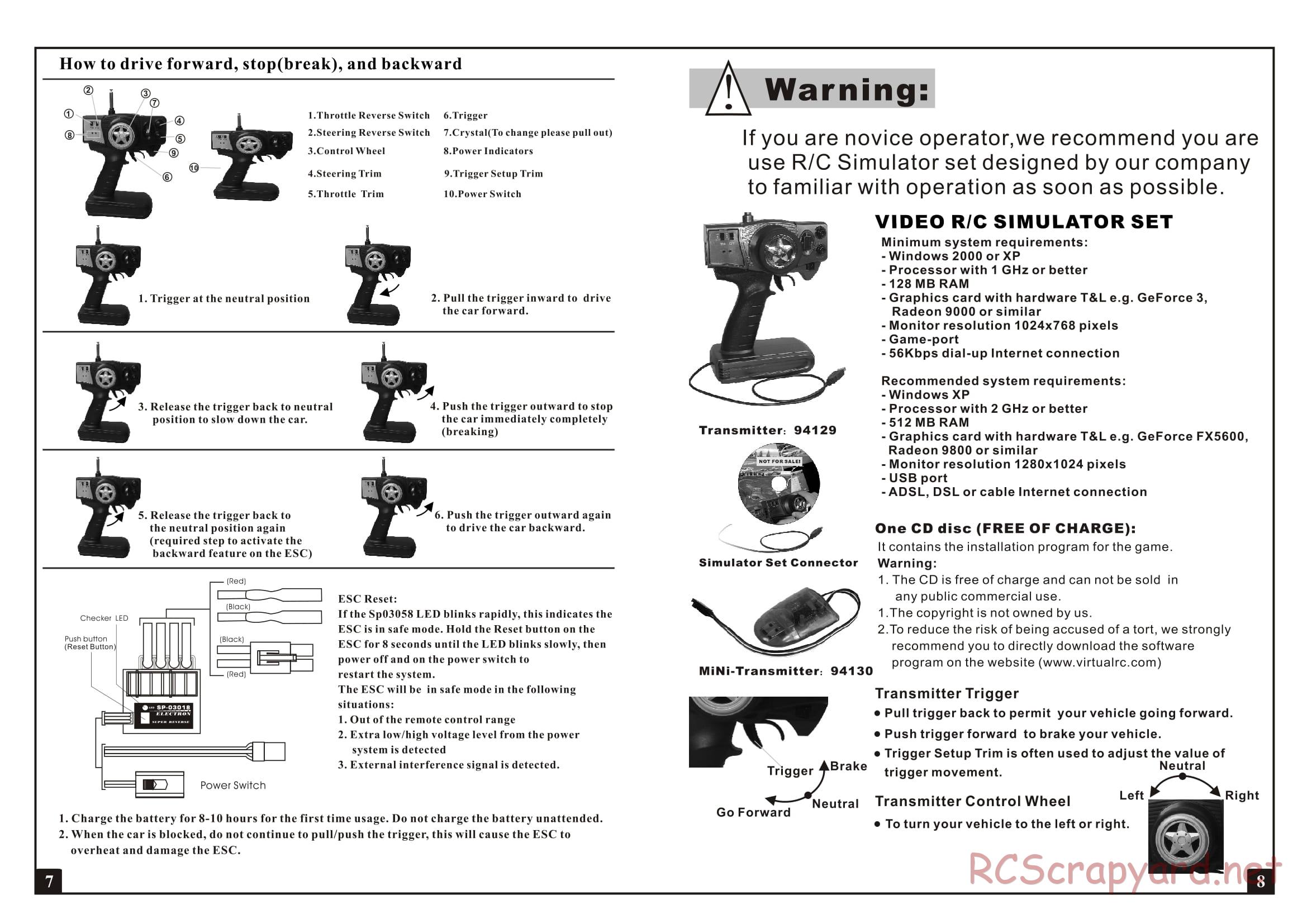 HSP Racing - 1/16 Electric Models - Manual - Page 5