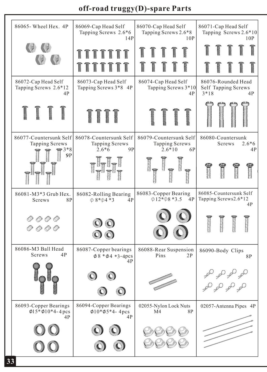 HSP Racing - Hunter - 94183 - Parts List - Page 3