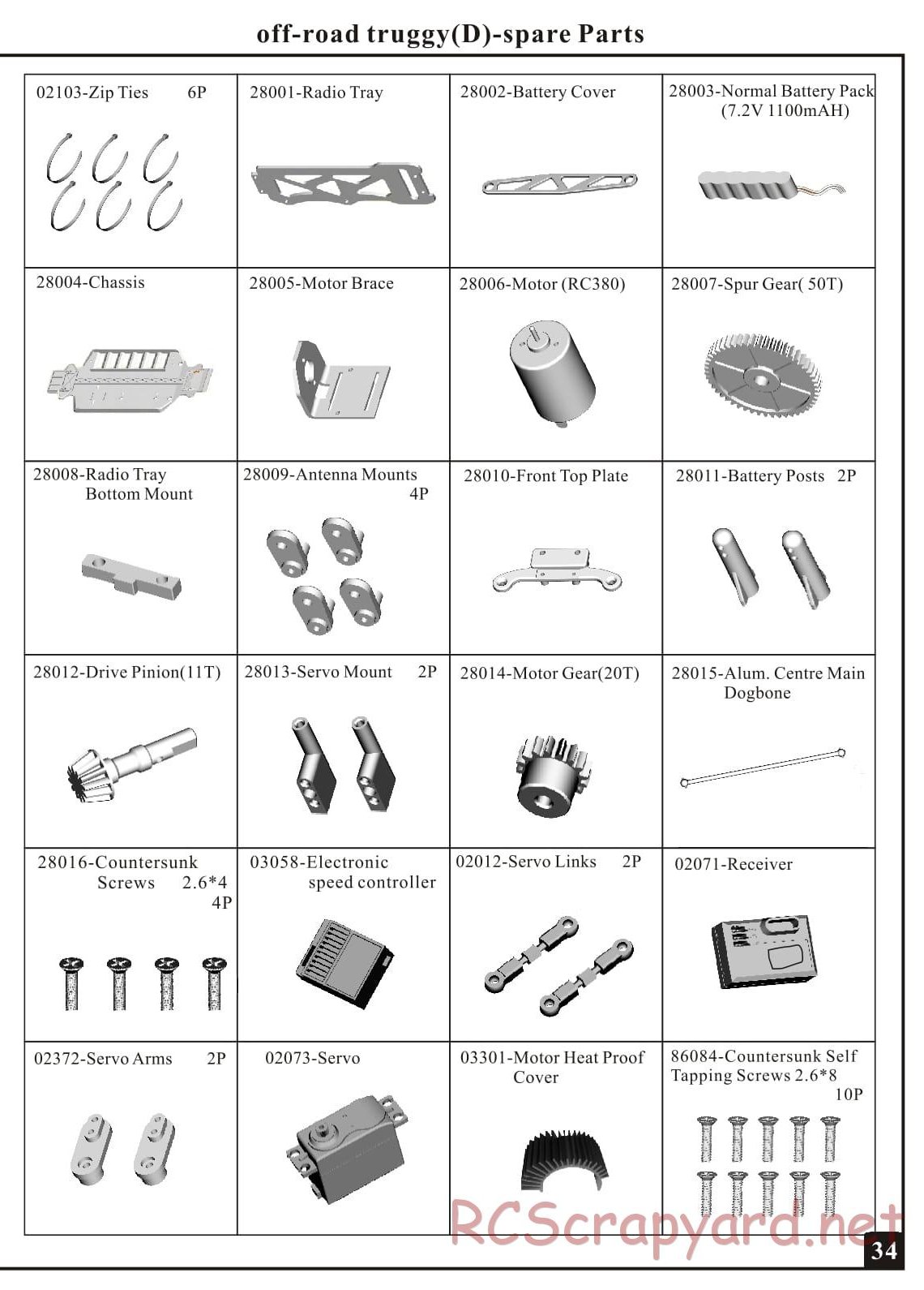 HSP Racing - Hunter - 94183 - Parts List - Page 4