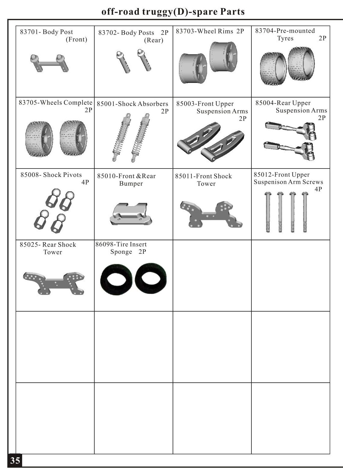 HSP Racing - Hunter - 94183 - Parts List - Page 5