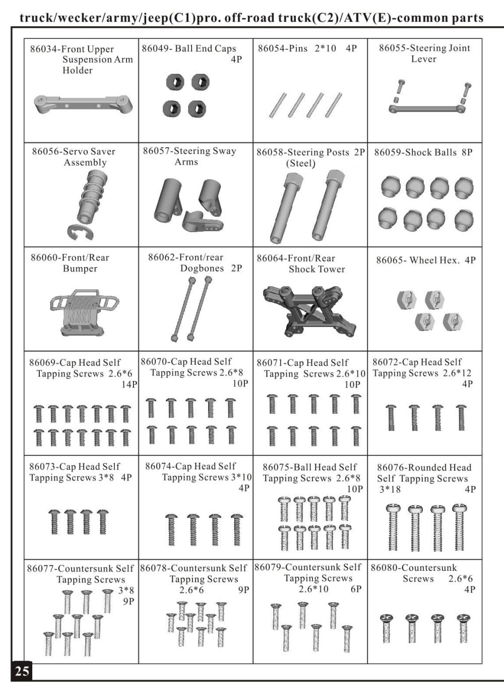 HSP Racing - Kidking - 94186 / 94186PRO - Parts List - Page 3