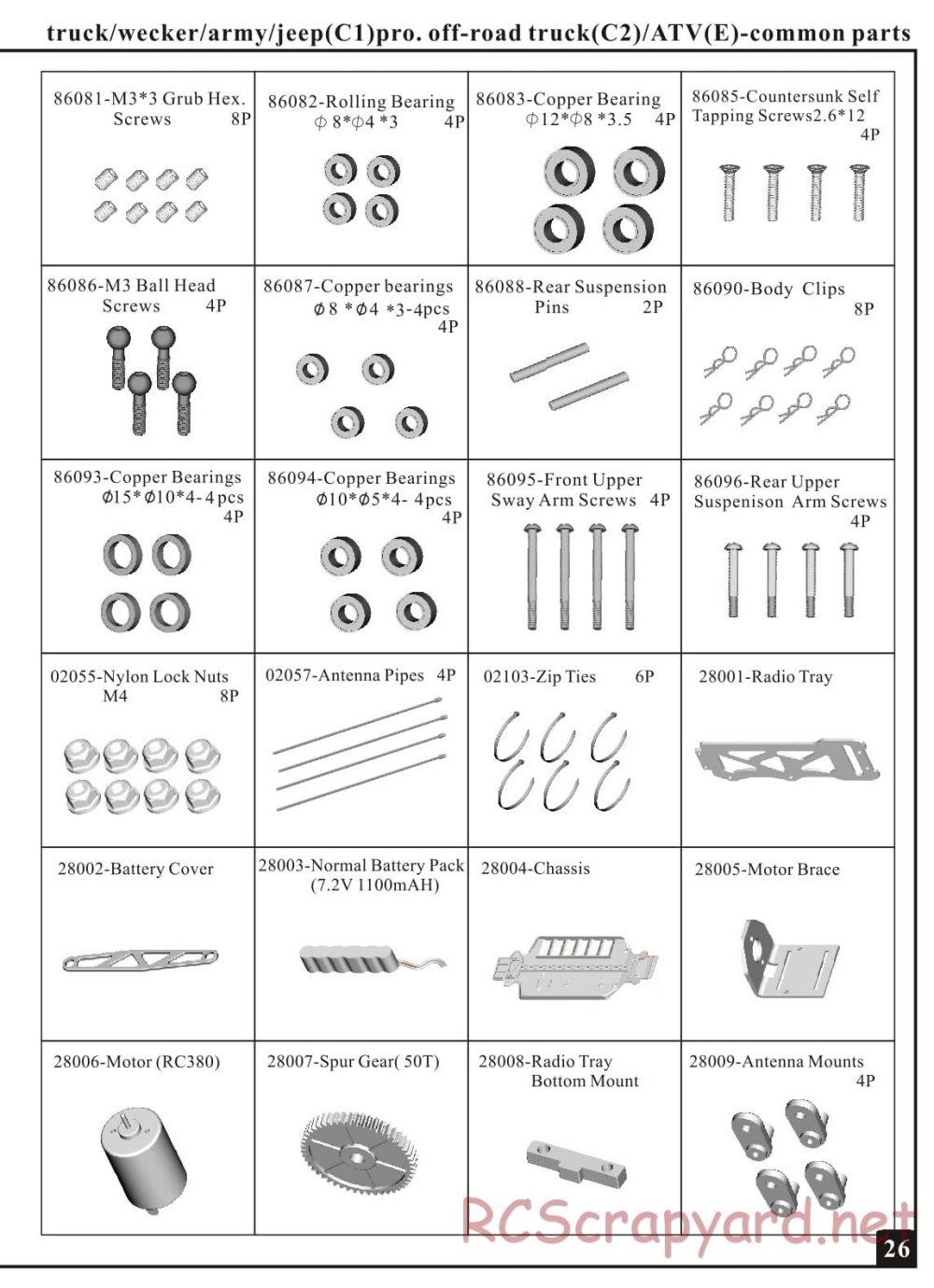 HSP Racing - Kidking - 94186 / 94186PRO - Parts List - Page 4