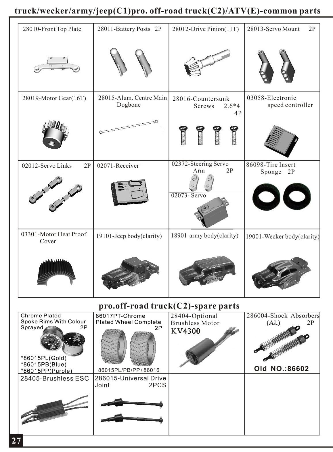 HSP Racing - Kidking - 94186 / 94186PRO - Parts List - Page 5