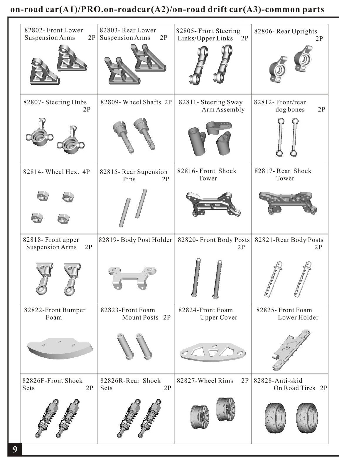 HSP Racing - Flying Fish 2 - 94163 / 94163T/P - Parts List - Page 2