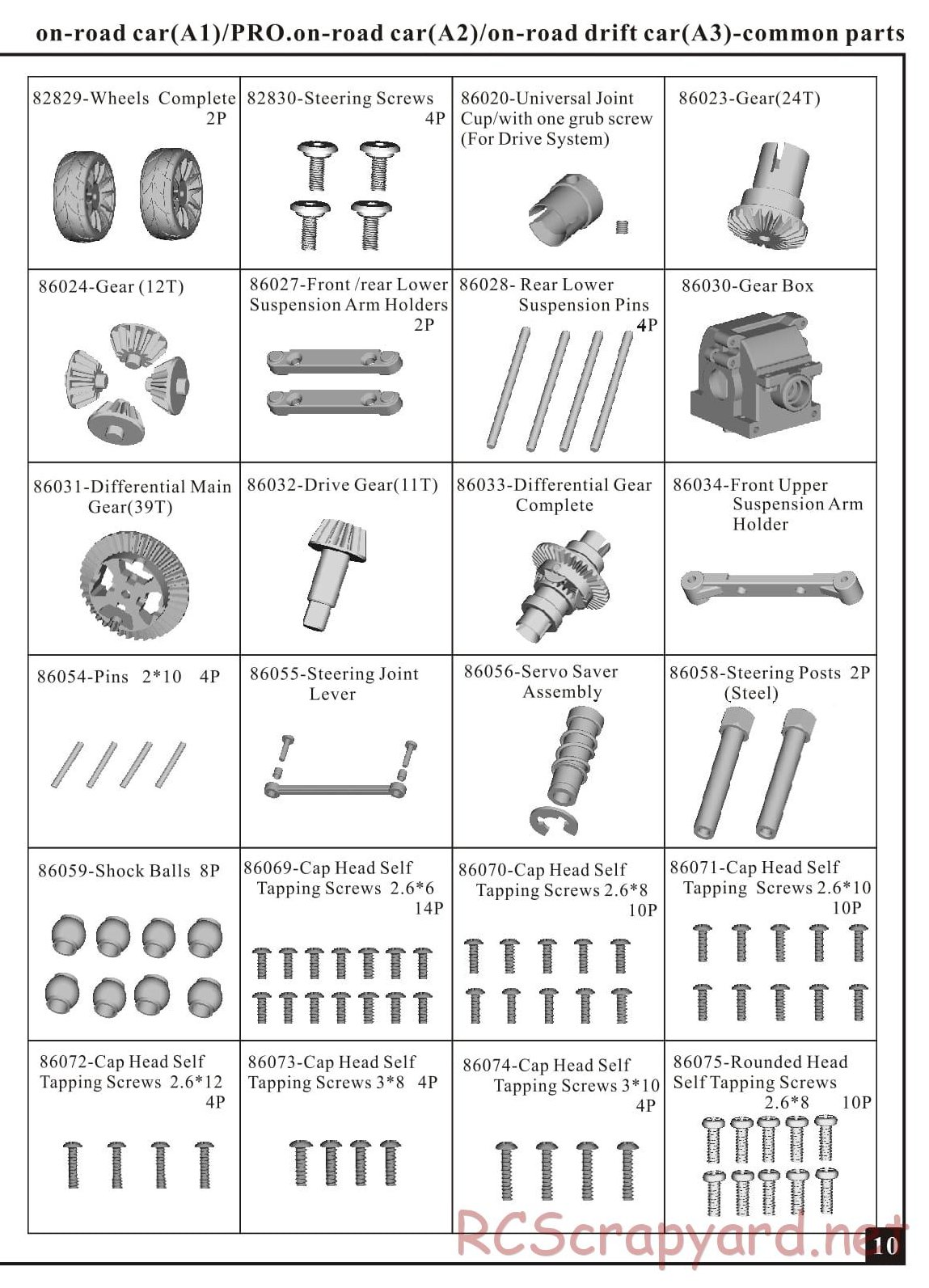 HSP Racing - Flying Fish 2 - 94163 / 94163T/P - Parts List - Page 3