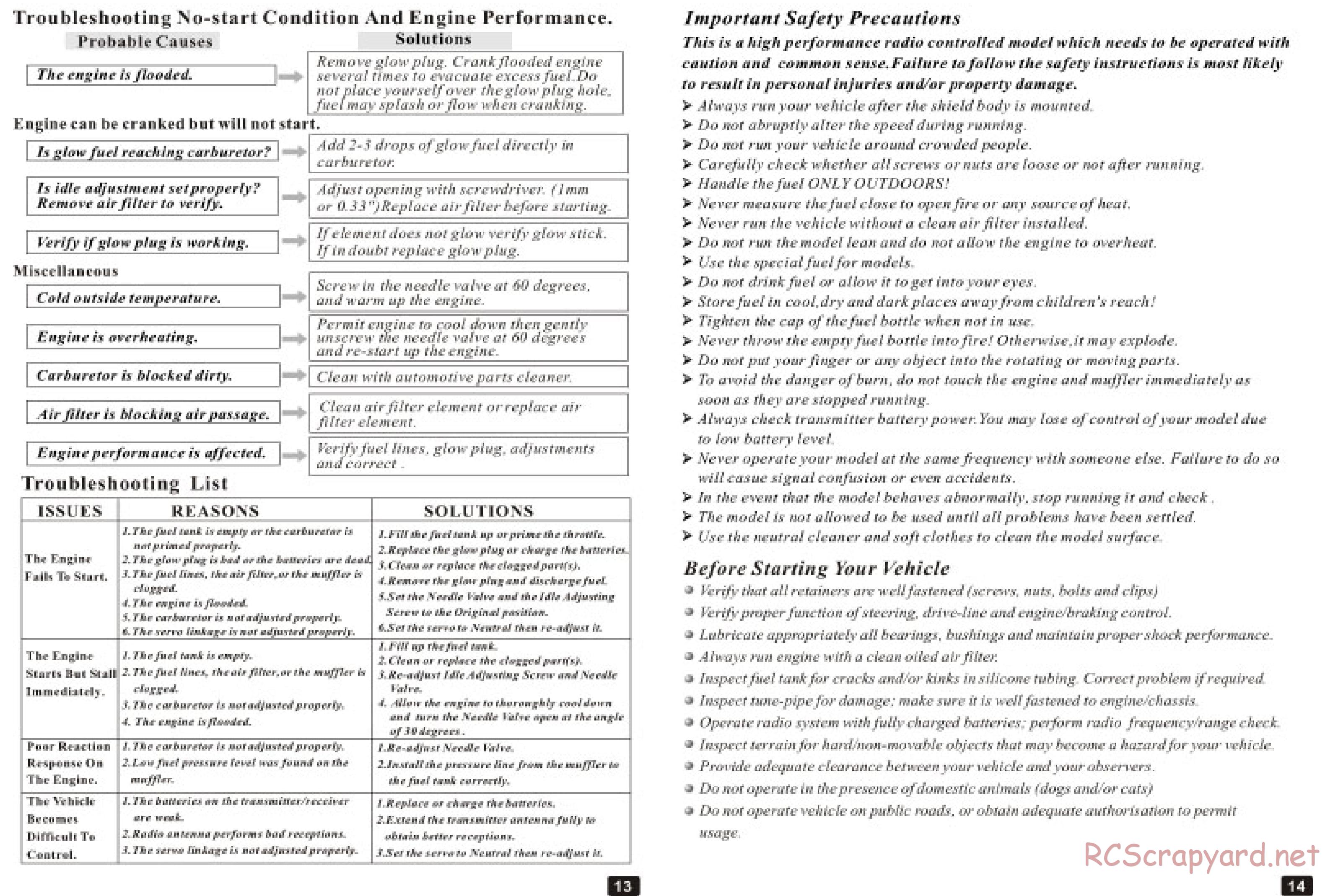 HSP Racing - Starpace - 94282 - Manual - Page 8