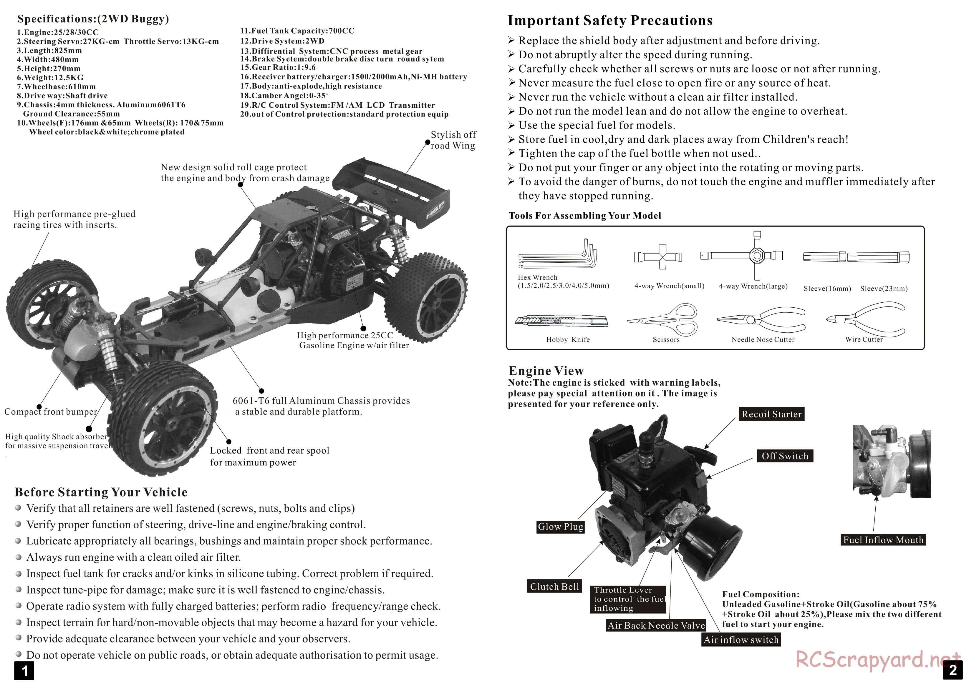 HSP Racing - Bajer - 94054 - Manual - Page 2