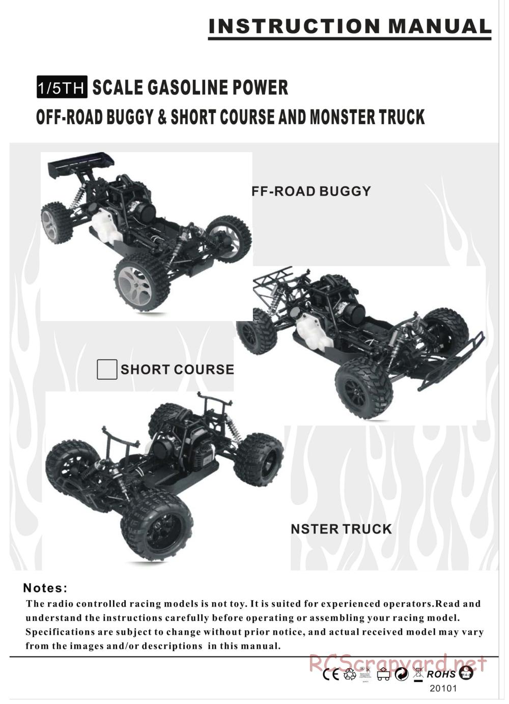 HSP / Redcat Racing - 1/5 Scale Gas - Manual - Page 1