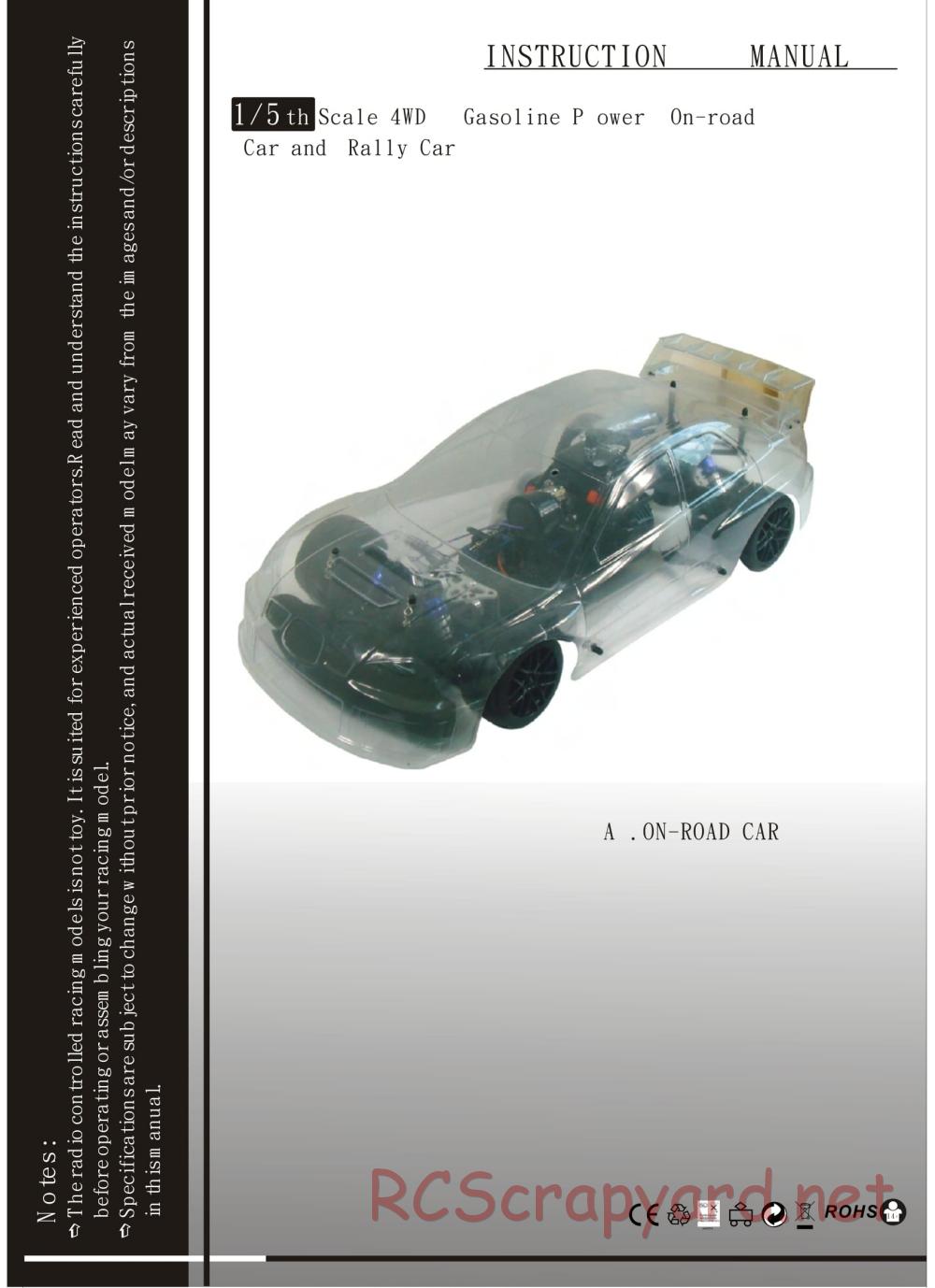 HSP Racing - Blue Rocket - 94052 - Manual - Page 1