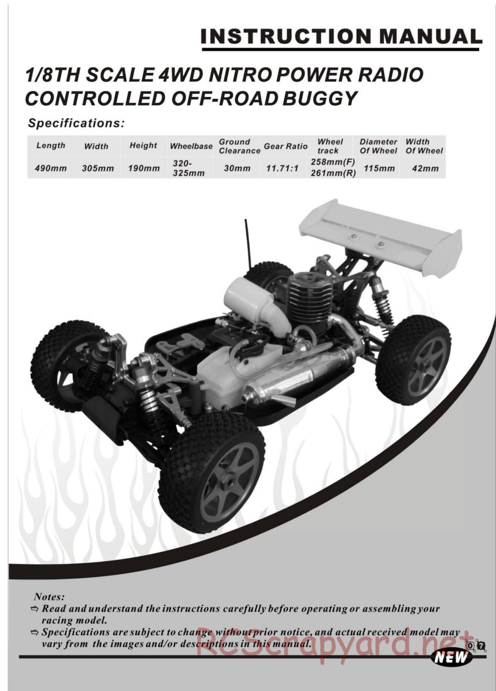 HSP Racing - Bazooka - 94081 - Manual - Page 1