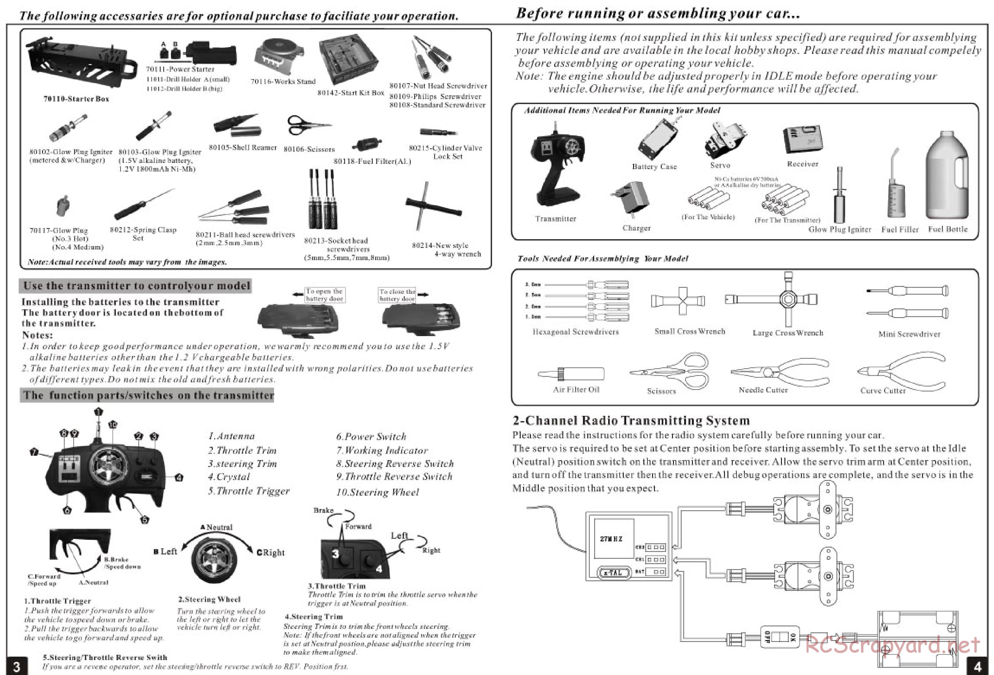 HSP Racing - 1/8 Nitro Monster Trucks - Manual - Page 3