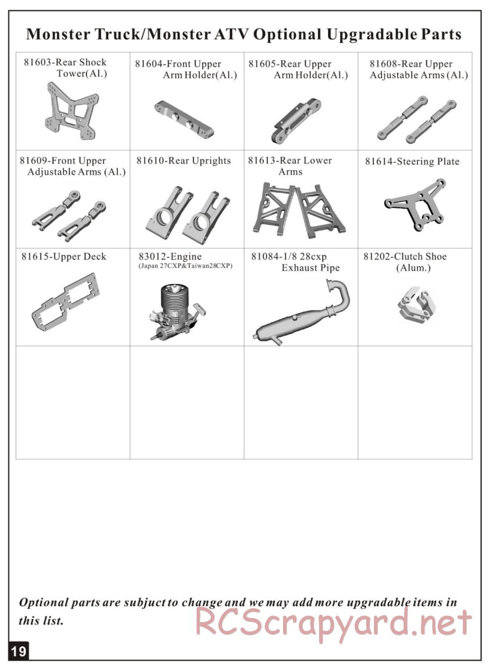 HSP Racing - 1/8 Nitro Monster Trucks - Manual - Page 11