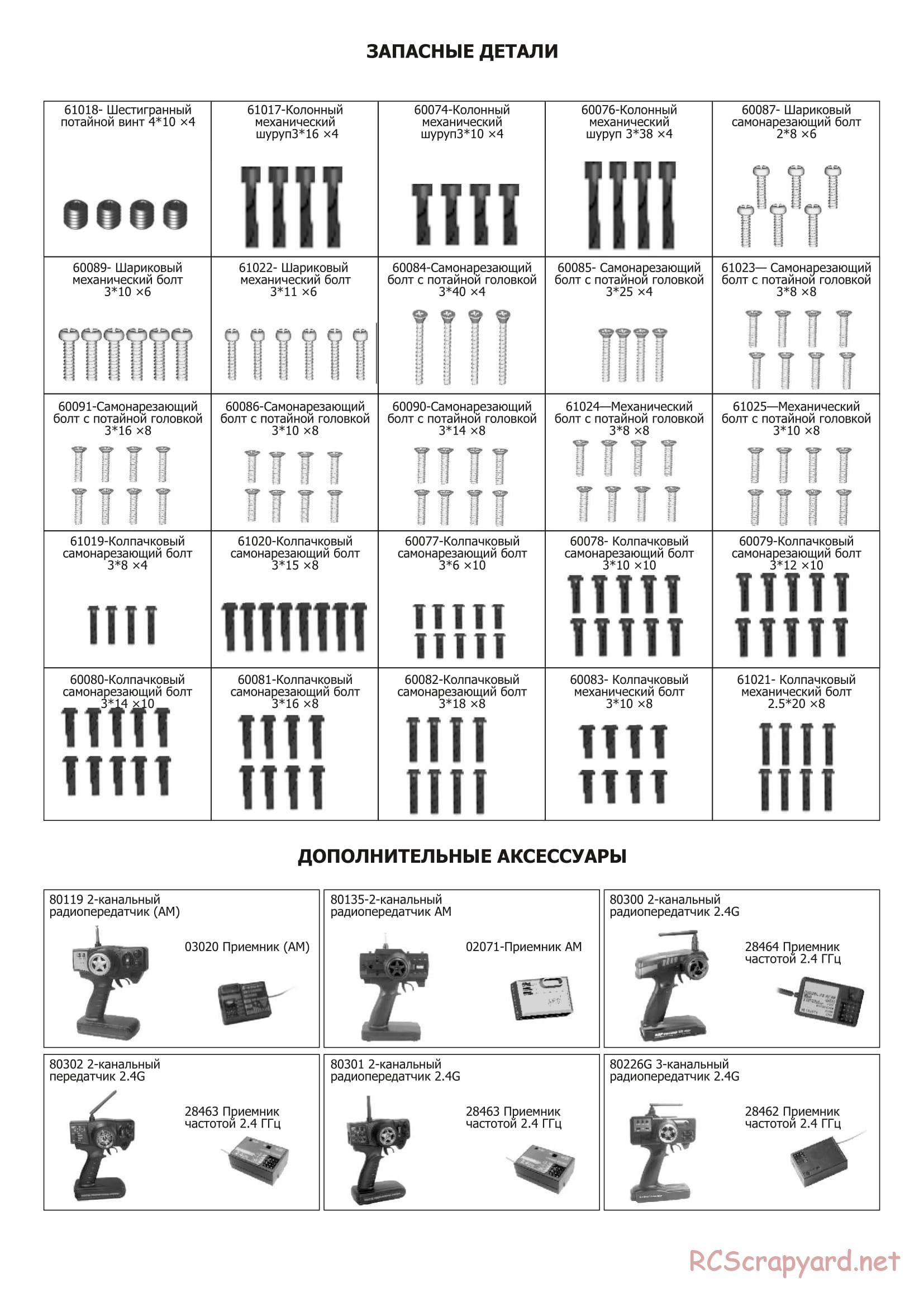 HSP Racing - 1/8 RC Models - Parts List - Page 5