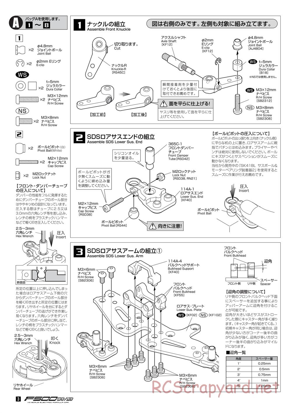 Kawada - F500WS / NS - Manual - Page 4