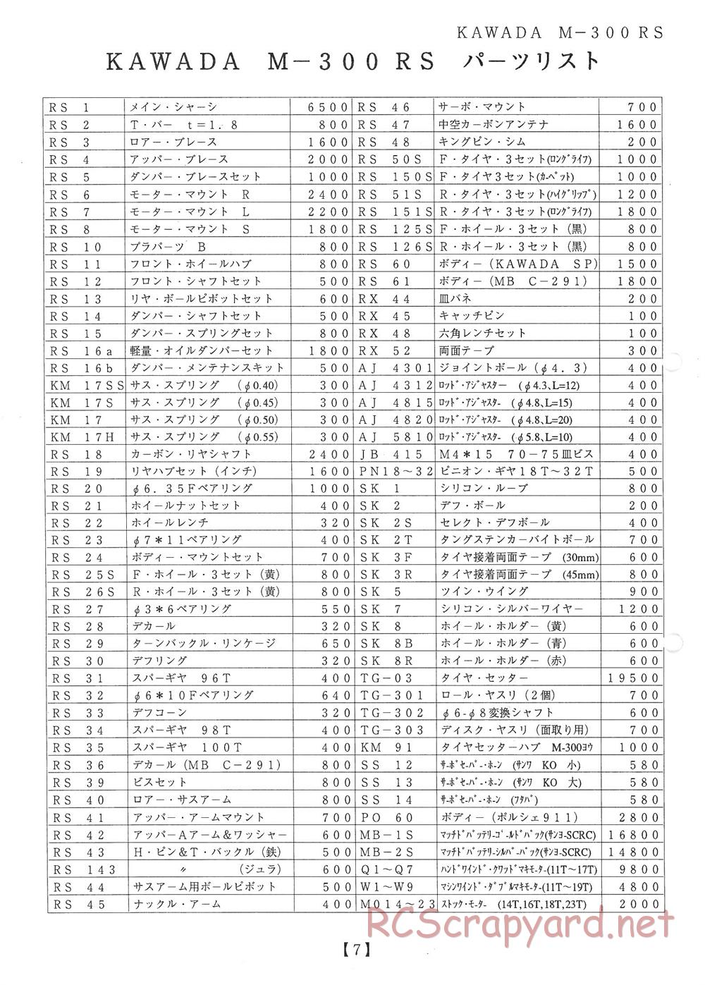 Kawada - M300RS - Manual - Page 8