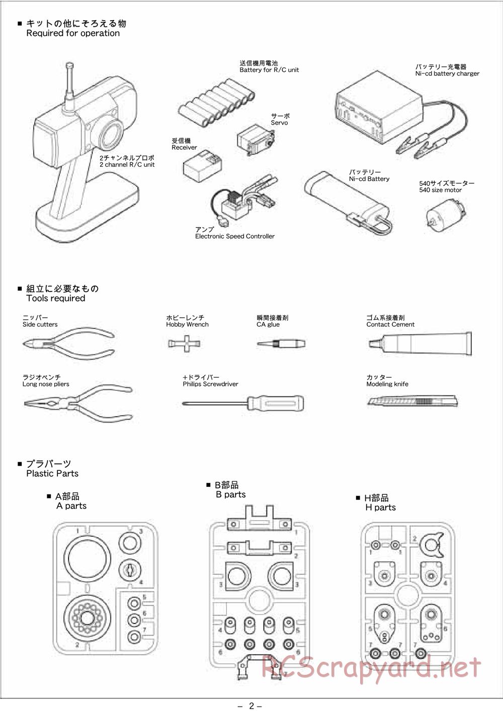 Kawada - SV-10 Alcyon II - Manual - Page 2