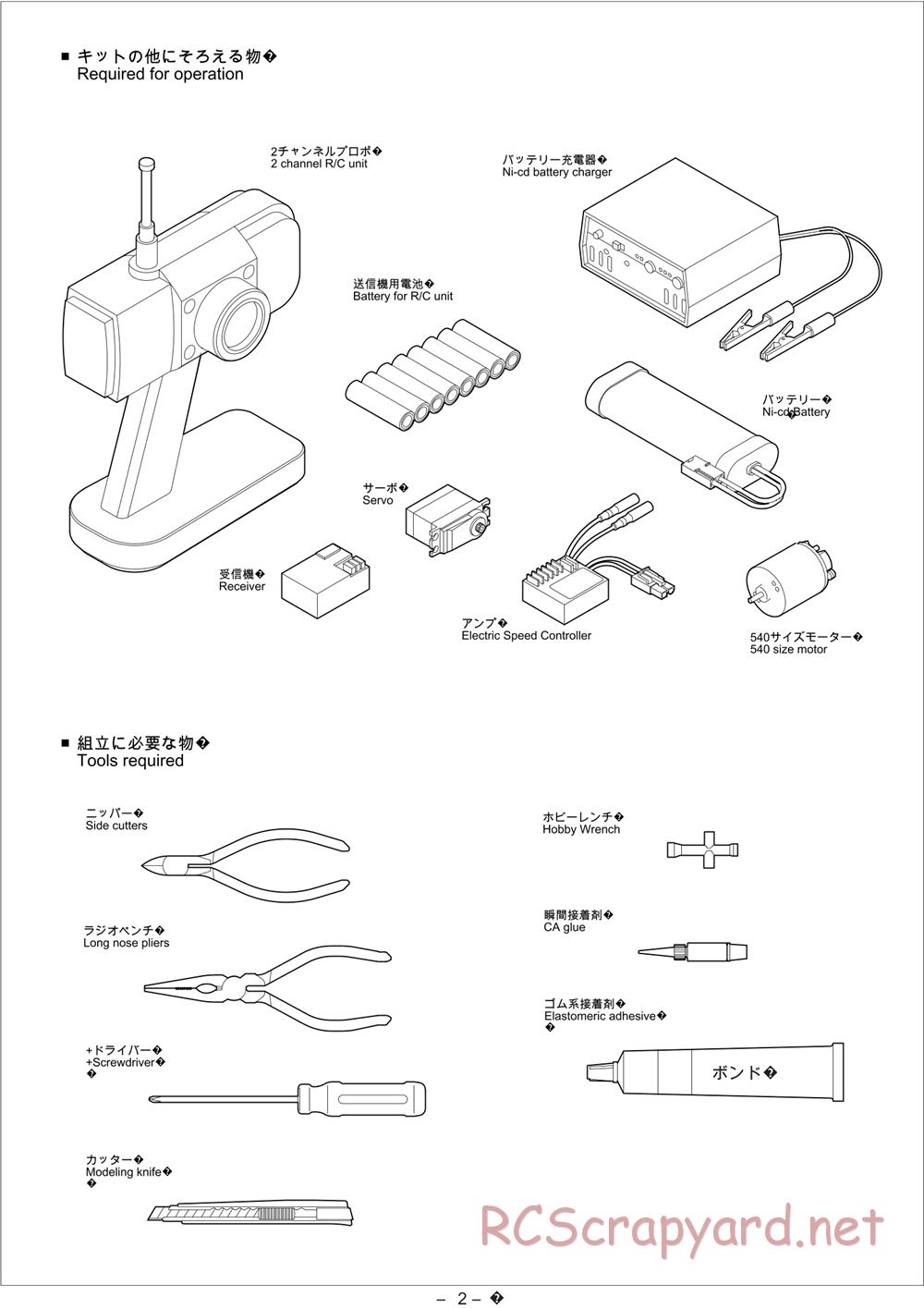 Kawada - SV-10 Alcyon - Manual - Page 2