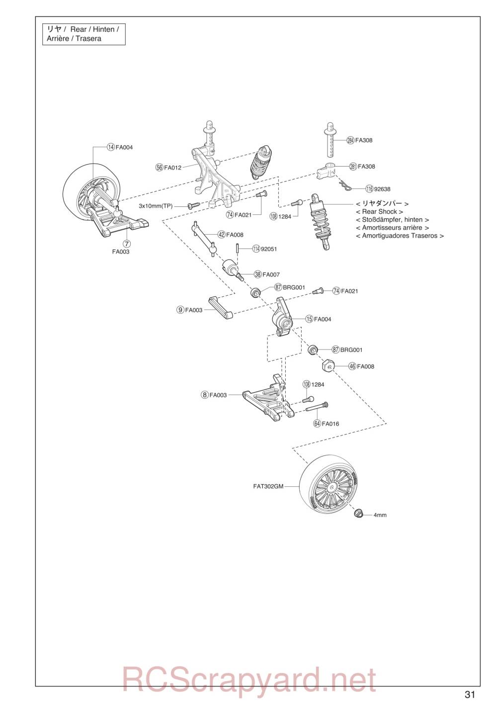 Kyosho EP Fazer Drift - 34061T1 - Exploded View - Page 5