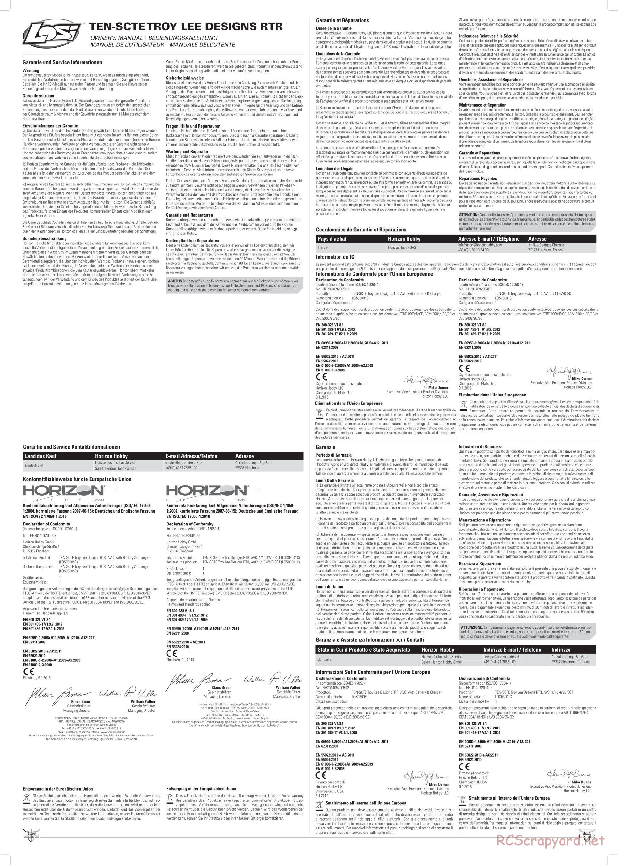 Team Losi - Ten-SCTE Troy Lee Designs - Manual - Page 4