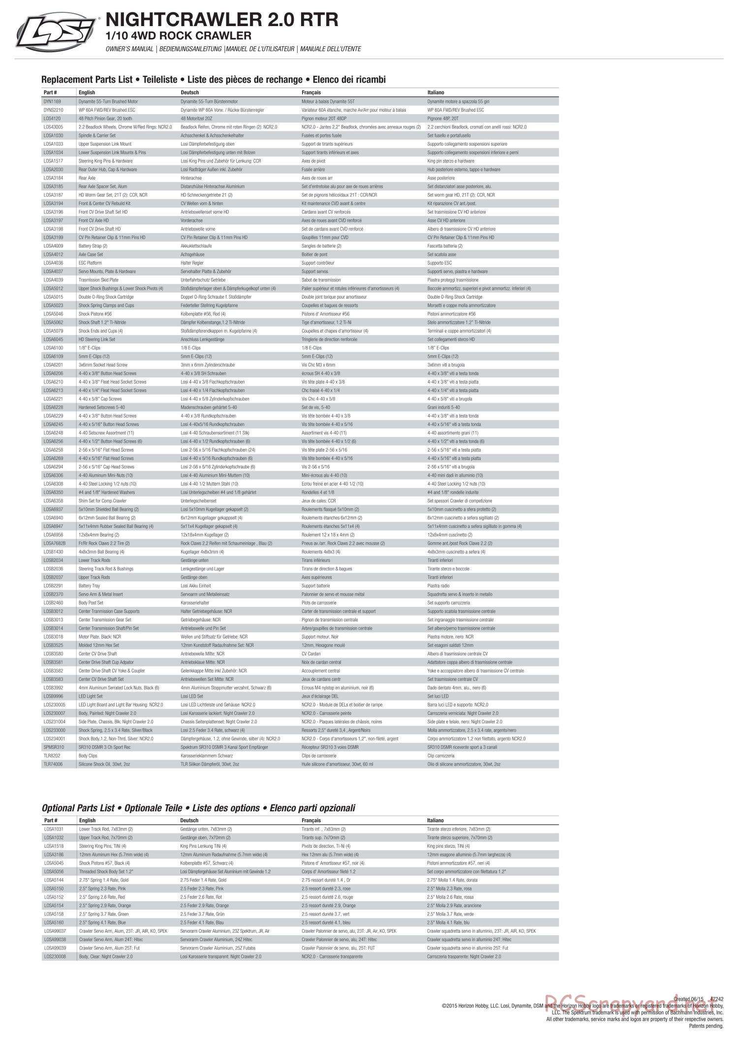 Team Losi - Night Crawler 2.0 - Manual - Page 6