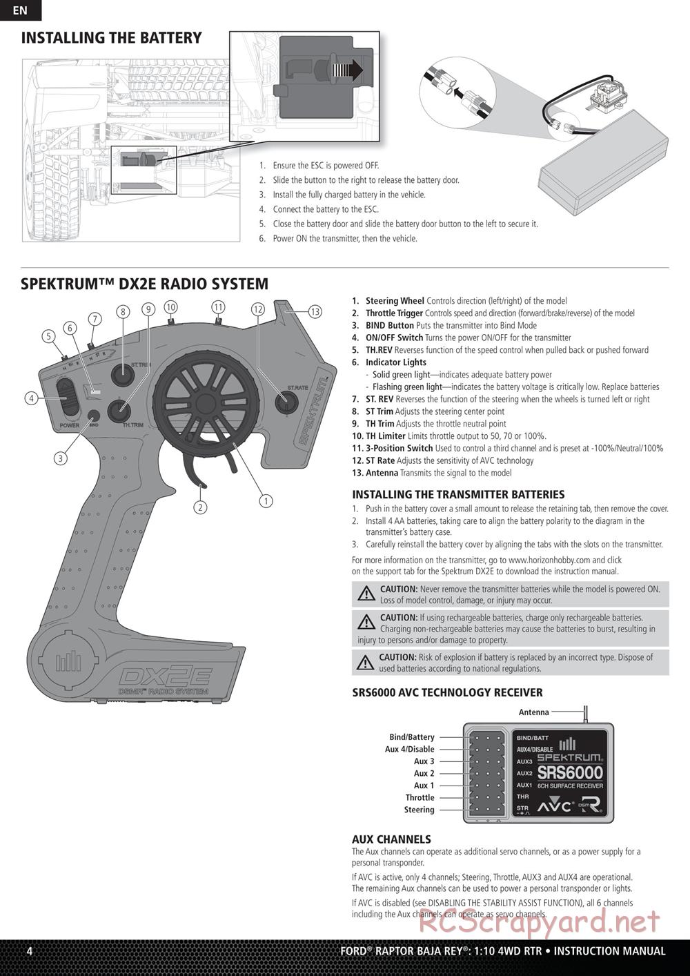 Team Losi - Baja Rey - Manual - Page 4