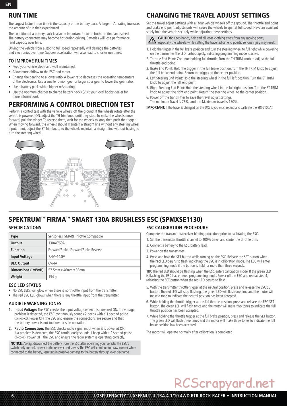 Team Losi - Lasernut U4 Rock Racer - Manual - Page 6