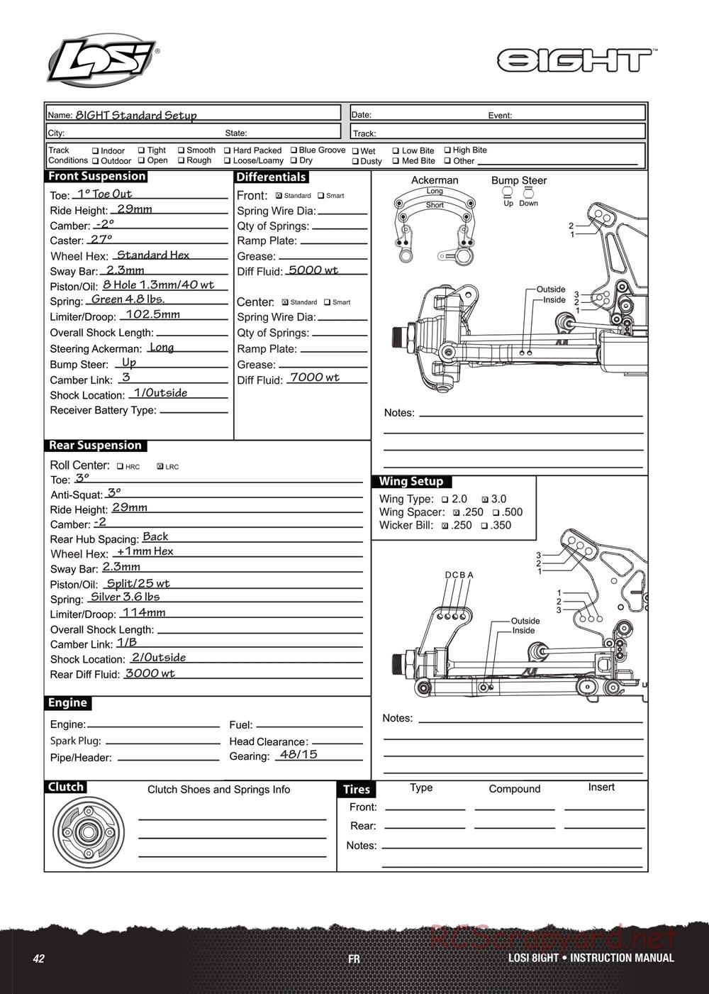 Team Losi - 8ight - Manual - Page 16