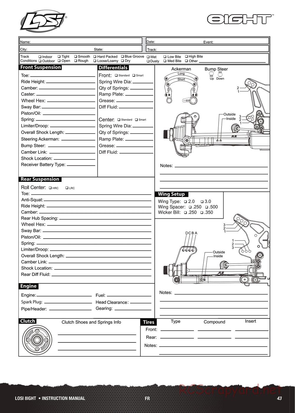 Team Losi - 8ight - Manual - Page 17