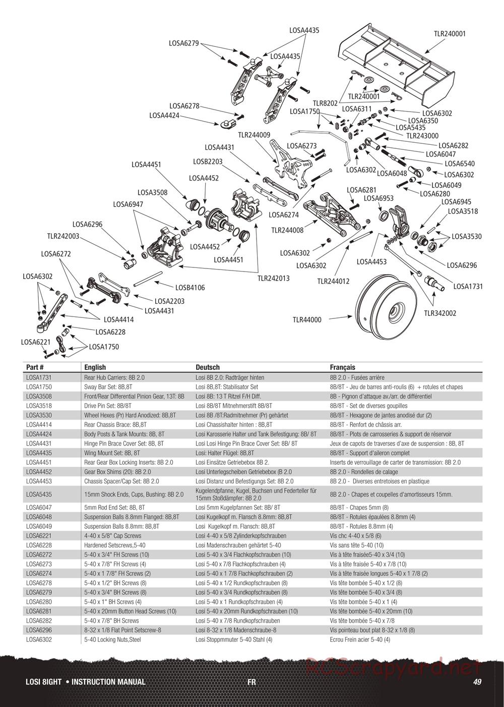 Team Losi - 8ight - Manual - Page 23