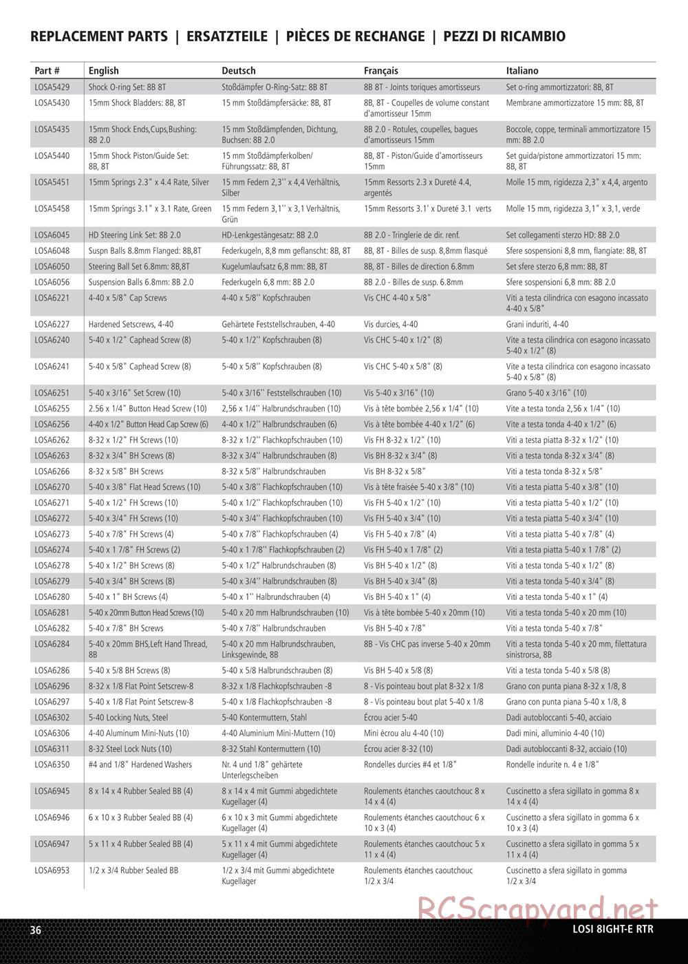 Team Losi - 8ight-E - Manual - Page 12