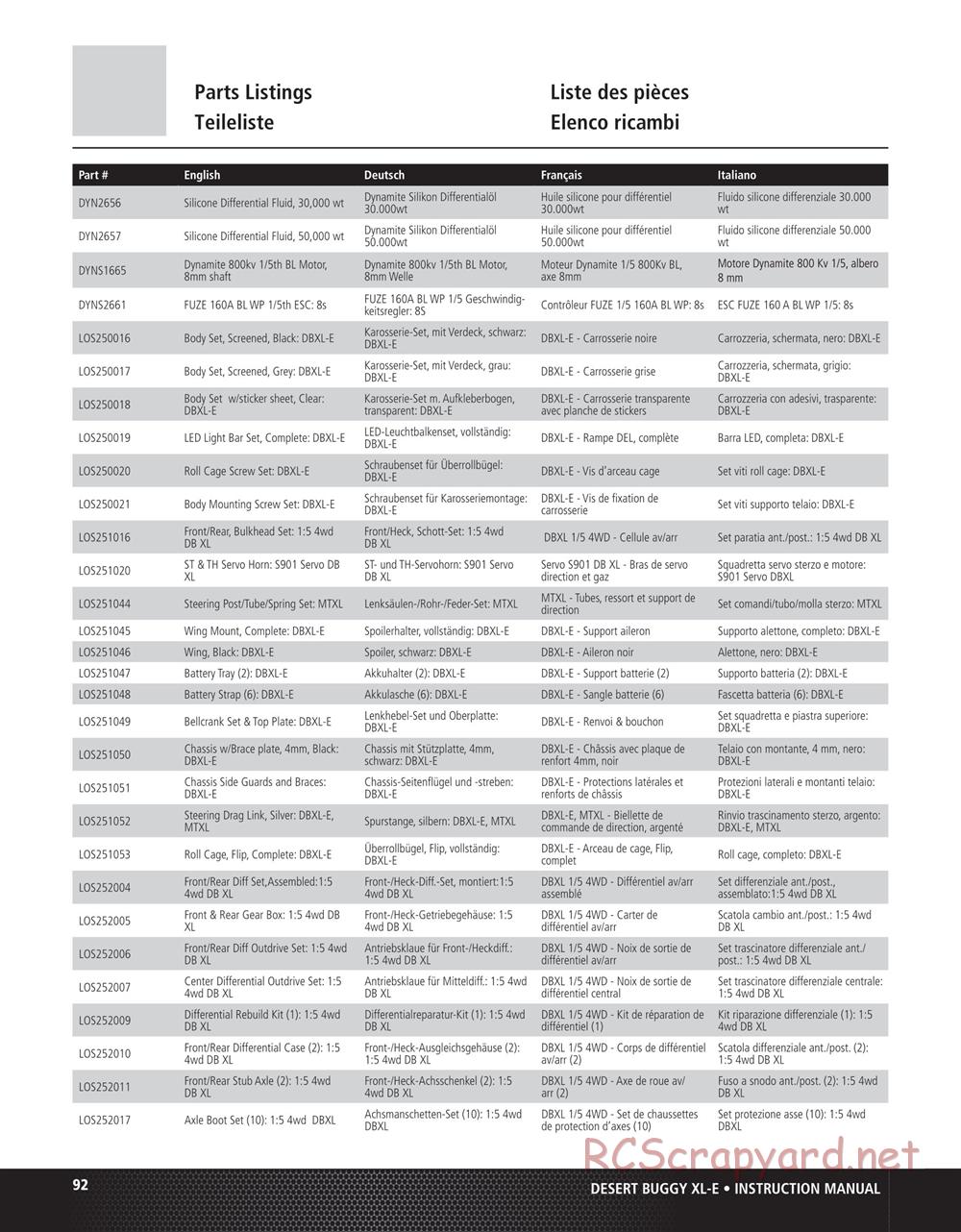 Team Losi - Desert Buggy XL-E - Manual - Page 26