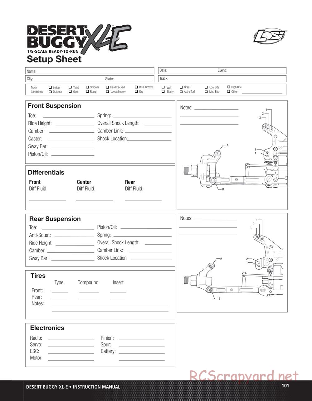 Team Losi - Desert Buggy XL-E - Manual - Page 35