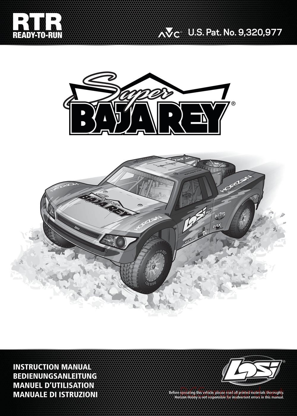 Team Losi - Super Baja Rey - Instruction Manual - LOS05013 ...