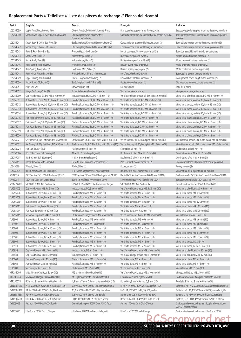 Team Losi - Super Baja Rey - Manual - Page 12