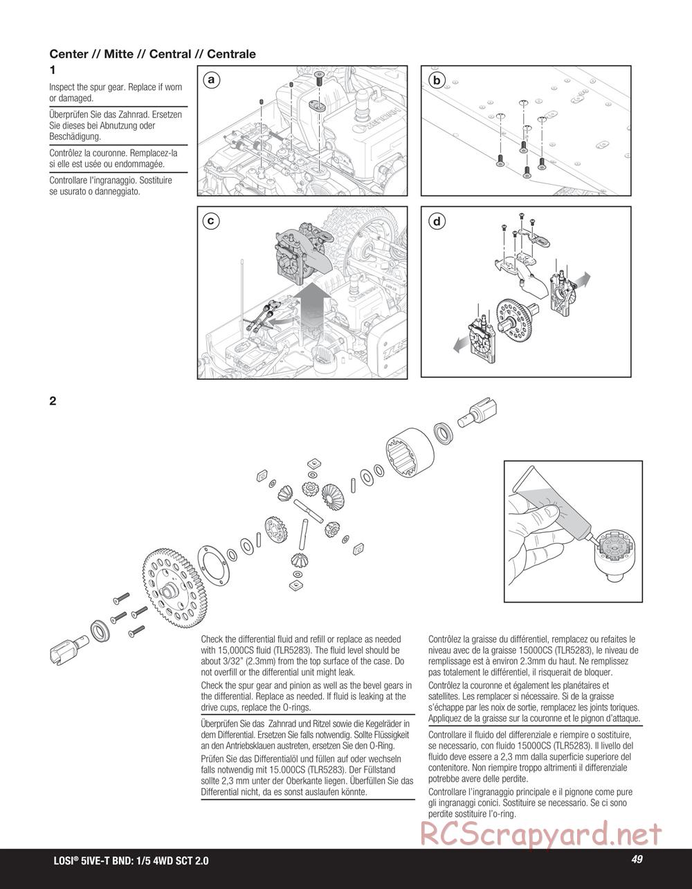 Team Losi - 5ive-T 2.0 SCT - Manual - Page 49