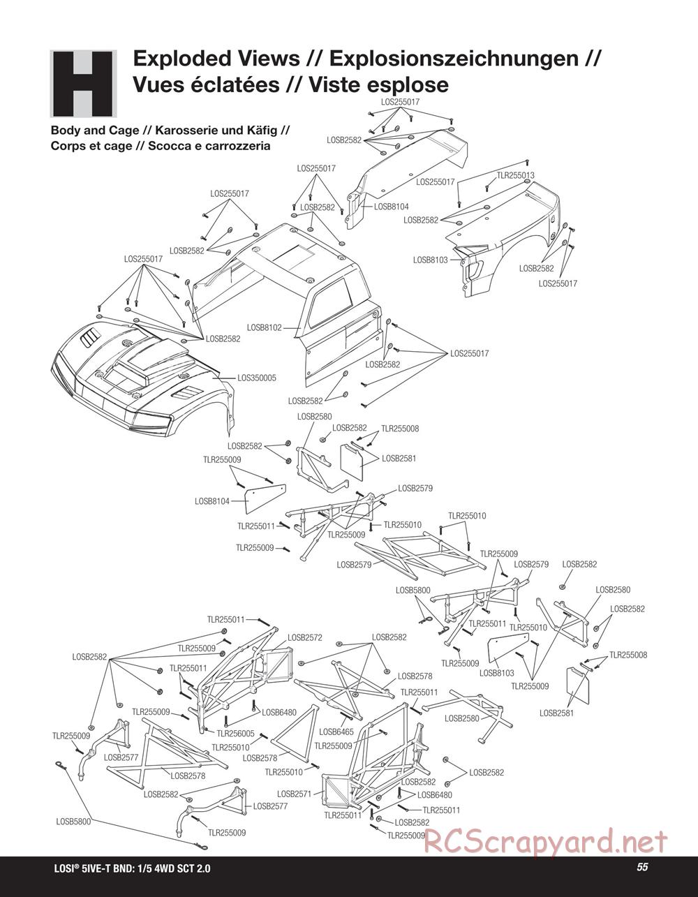 Team Losi - 5ive-T 2.0 SCT - Manual - Page 55