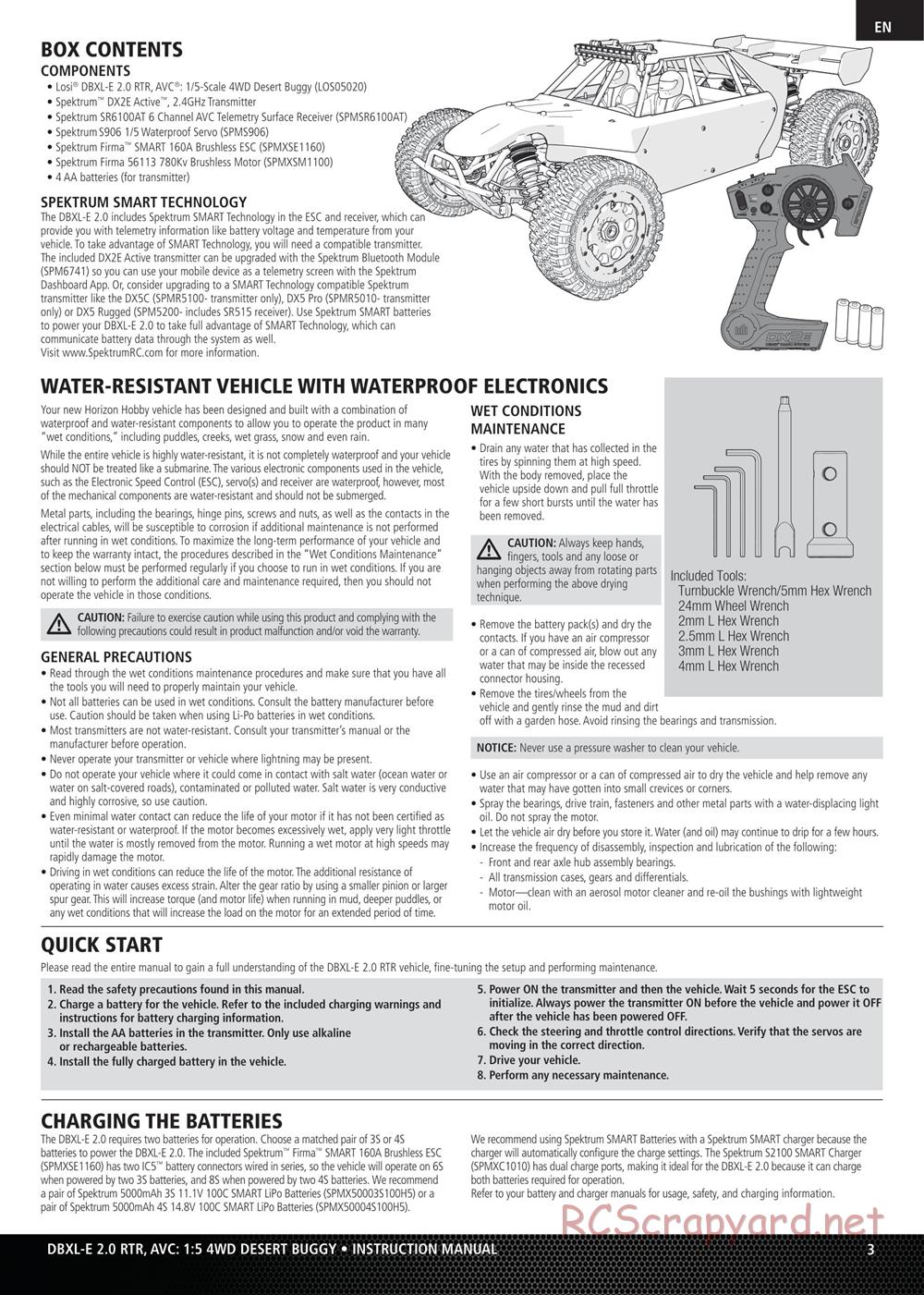 Team Losi - DBXL-E 2.0 - Manual - Page 3