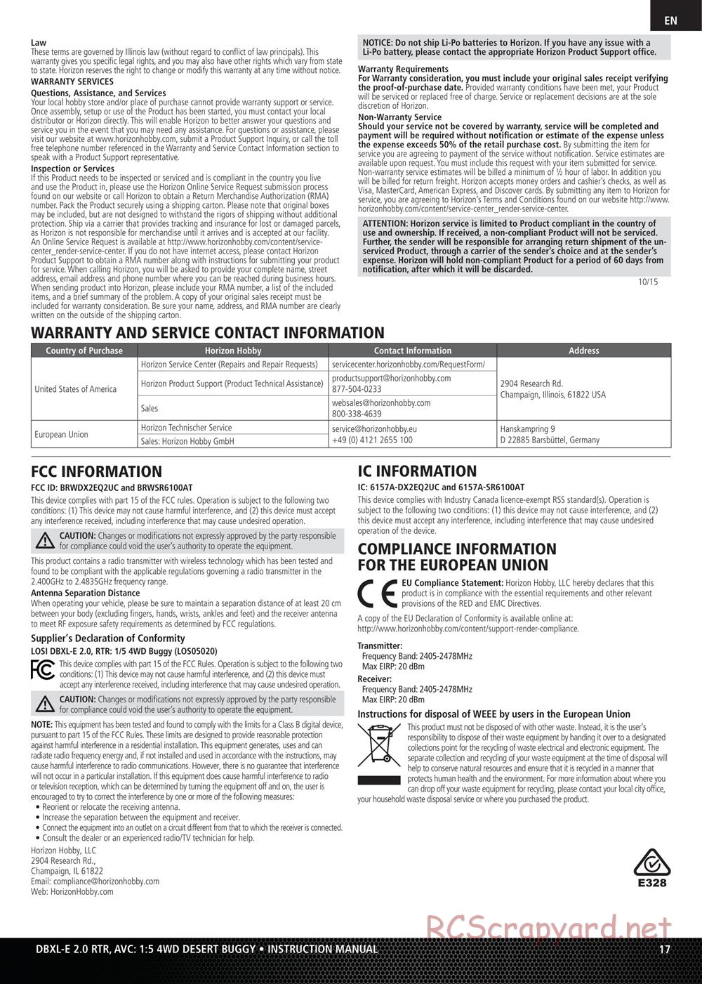 Team Losi - DBXL-E 2.0 - Manual - Page 17