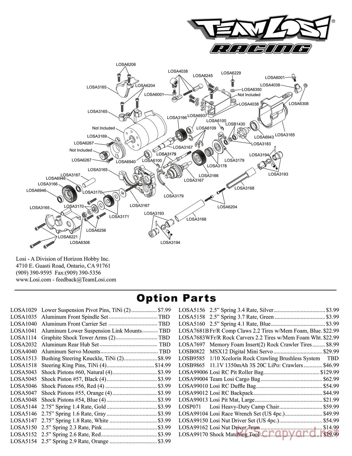 Team Losi - Comp Crawler - Manual - Page 3