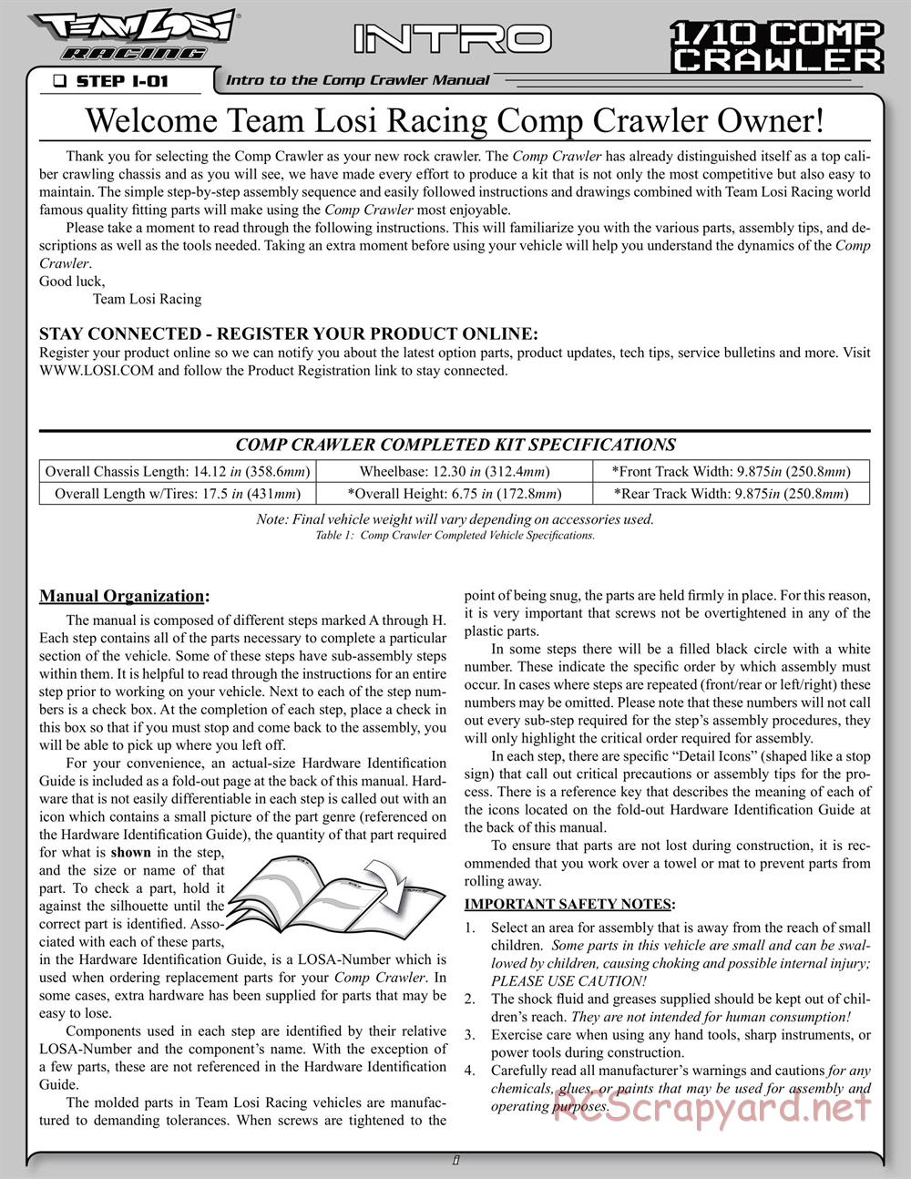 Team Losi - Comp Crawler - Manual - Page 4