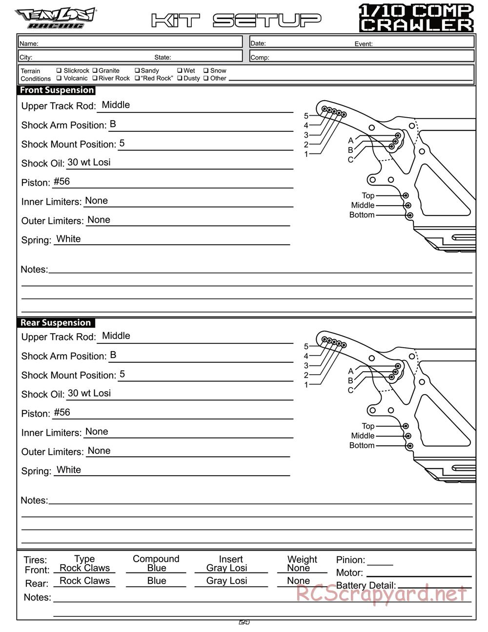 Team Losi - Comp Crawler - Manual - Page 5