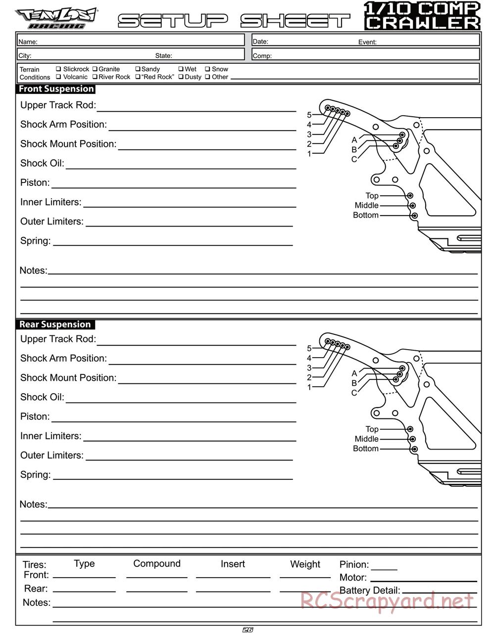 Team Losi - Comp Crawler - Manual - Page 31