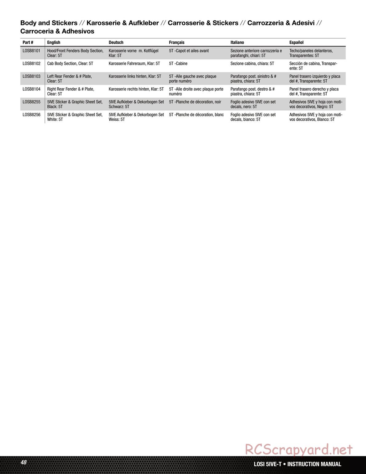 Team Losi - 5ive-T Roller - Manual - Page 9