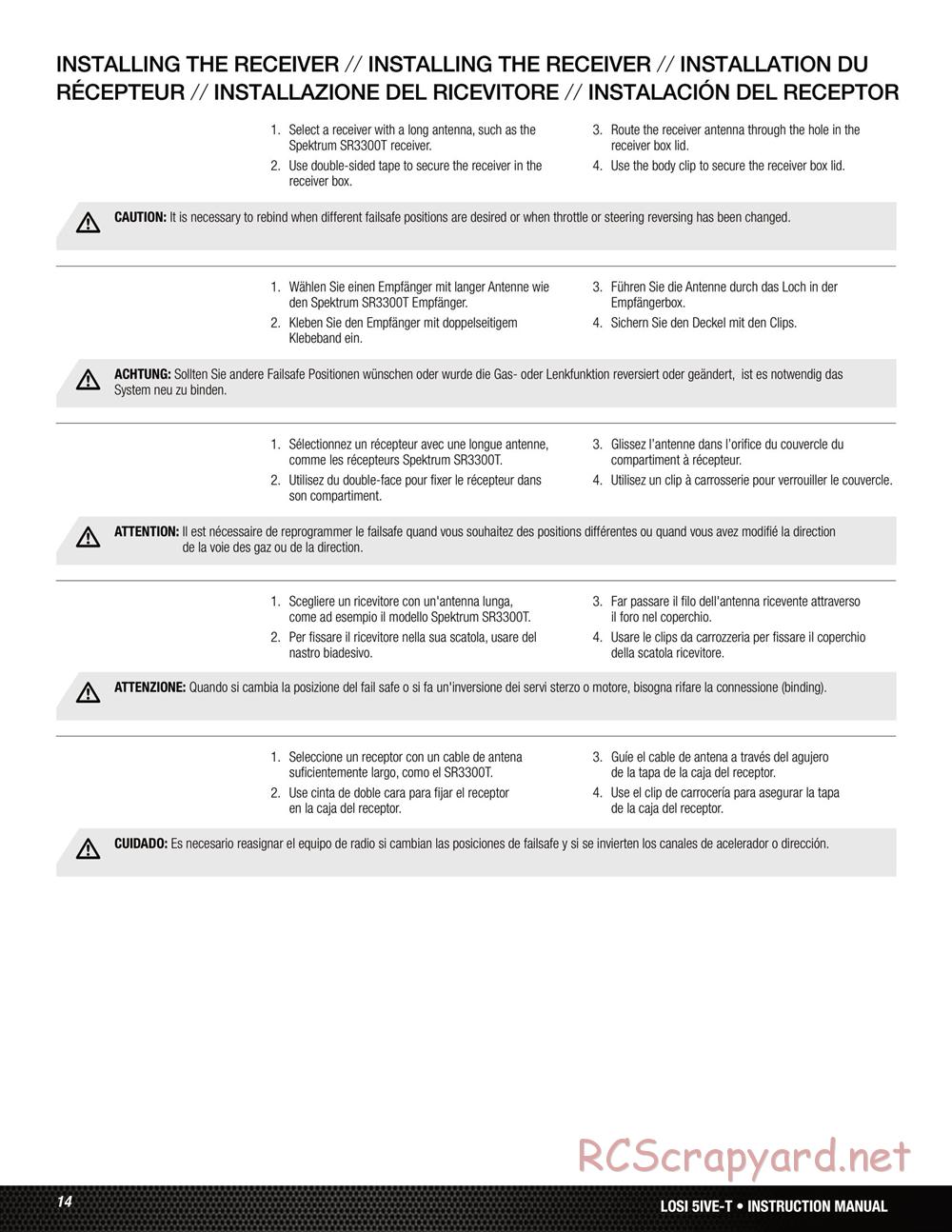 Team Losi - 5ive-T Roller - Manual - Page 14