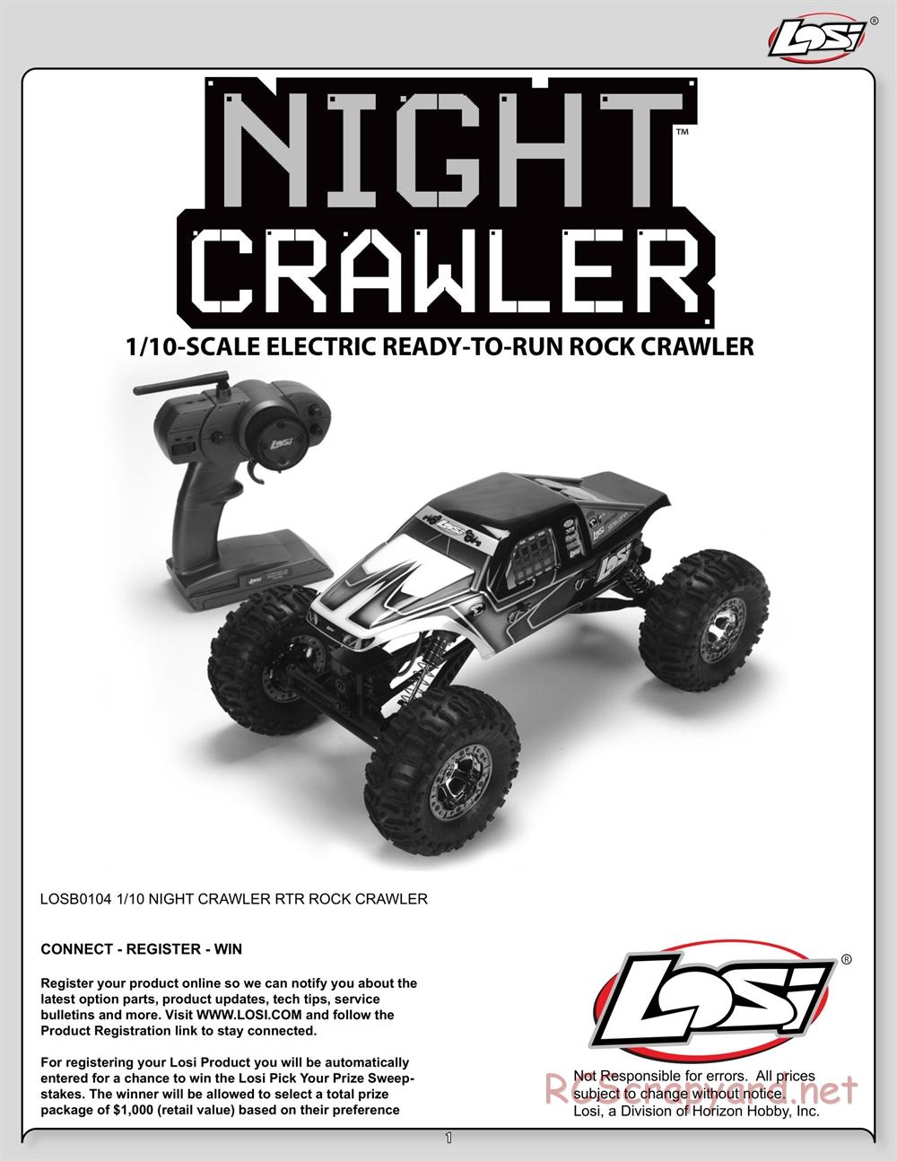 Team Losi - Night Crawler - Manual - Page 1