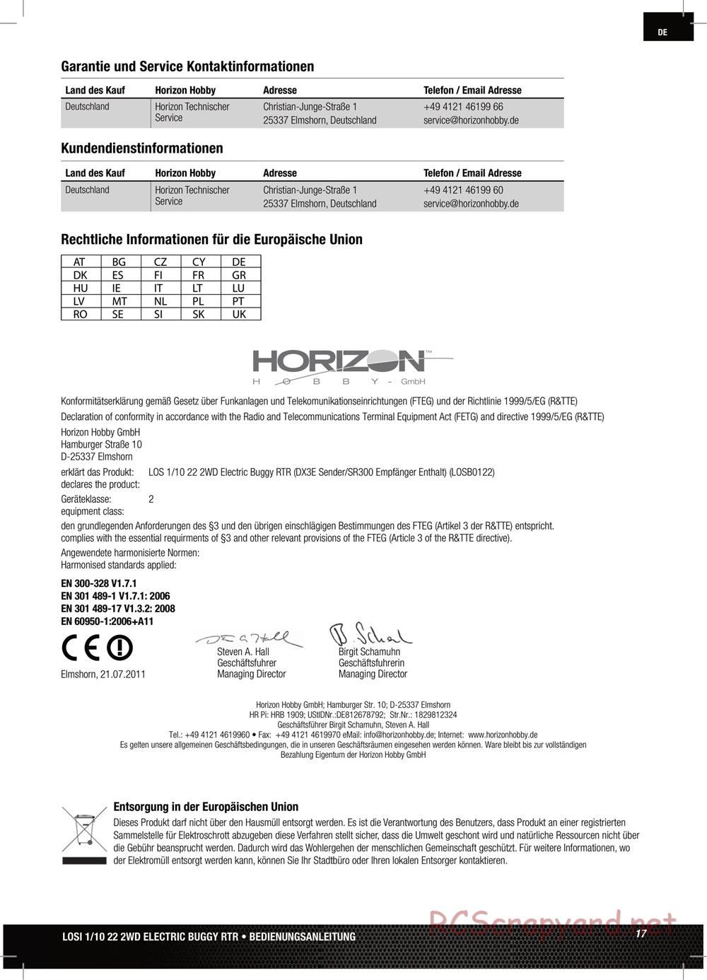 Team Losi - TLR 22 TwentyTwo - Manual - Page 17