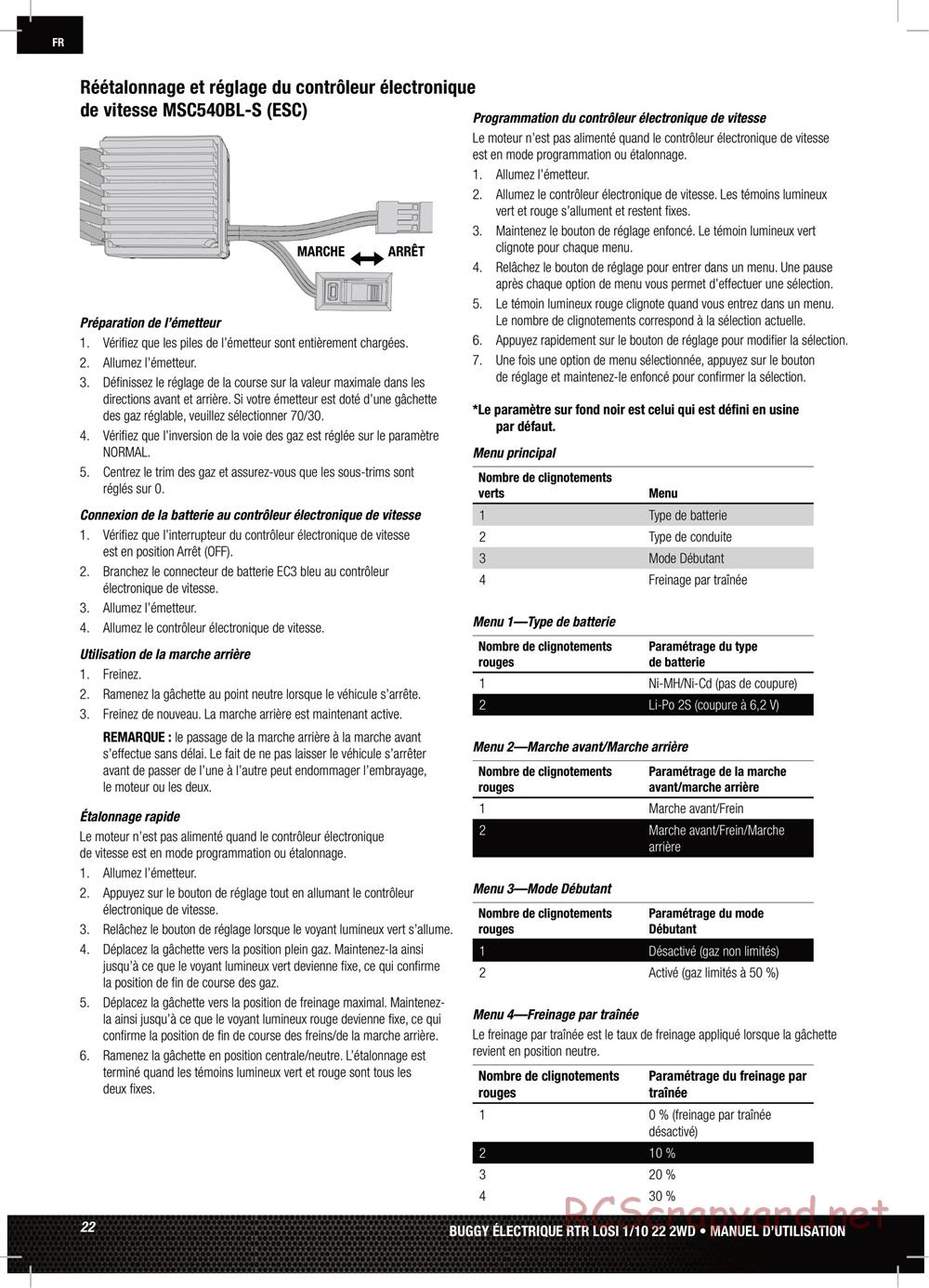 Team Losi - TLR 22 TwentyTwo - Manual - Page 22