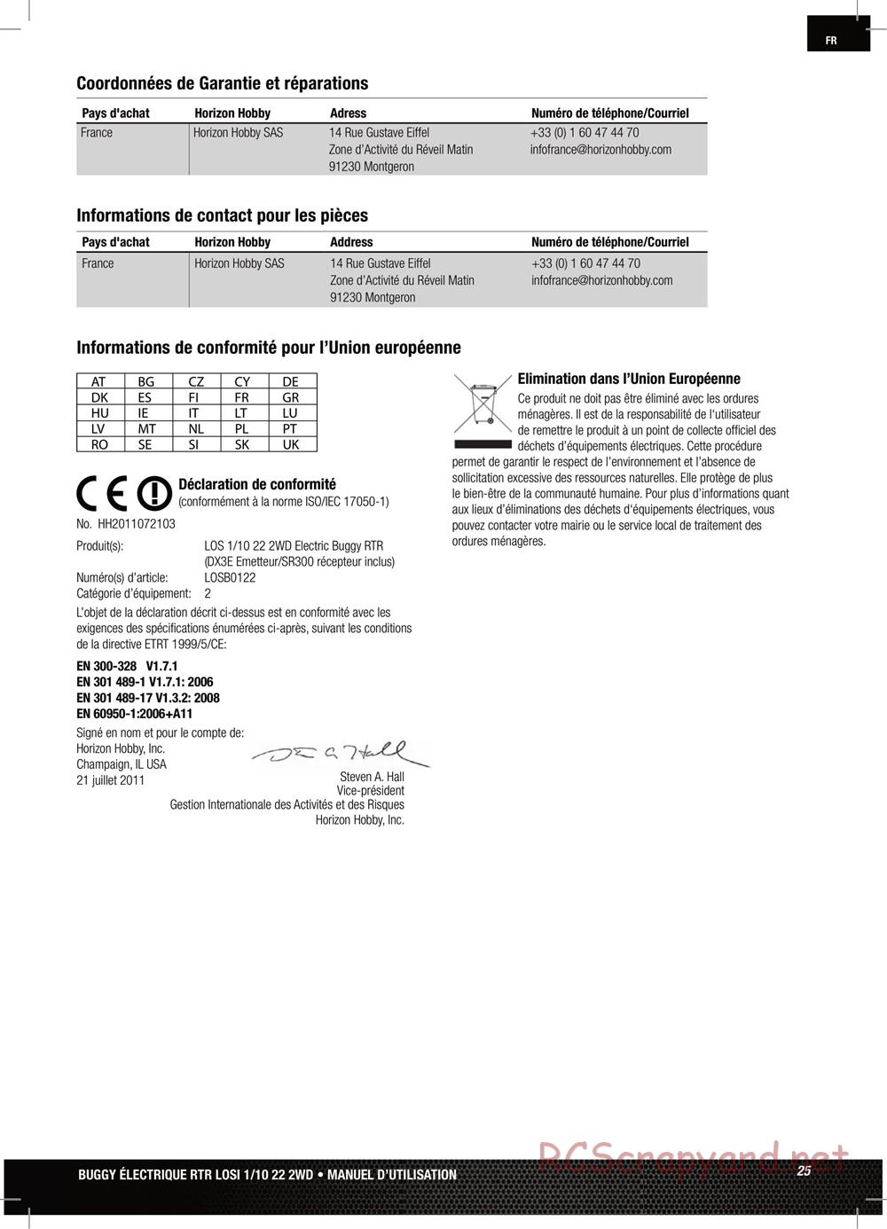 Team Losi - TLR 22 TwentyTwo - Manual - Page 25