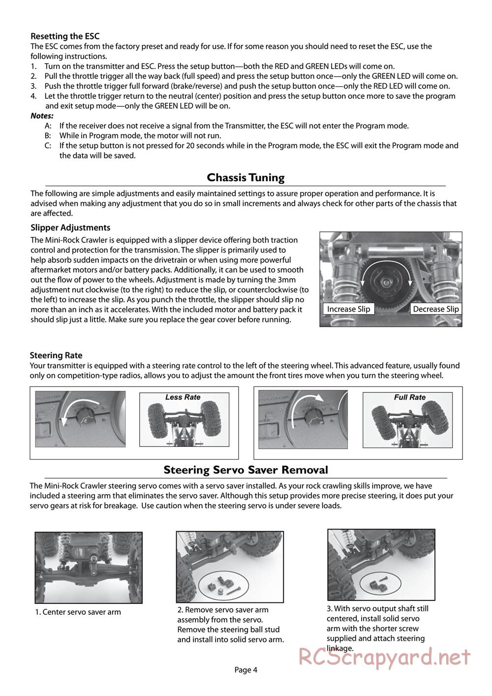 Team Losi - Mini Rock Crawler - Manual - Page 4